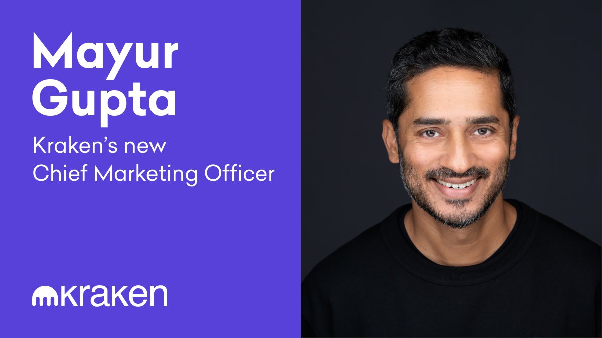 krakenfx's tweet photo. “I’m extremely excited and grateful to help the Kraken team ensure the world understands crypto’s true value proposition and the impact it can have on human life.” - Mayur Gupta, Kraken’s new Chief Marketing Officer
https://t.co/LzETLz9dpN https://t.co/gERuuY5bxl