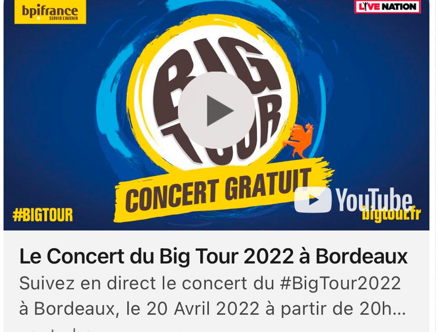 Le #bigtour à #Bordeaux c’est Now !!! Go Go Go le live avec <a href="/patricebegay/">Patrice Bégay</a> et toute la Team de <a href="/Bpifrance/">Bpifrance</a> est ici 👉🏻 
youtu.be/G0NoWZBzjpk