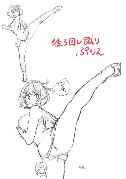 後ろ回し蹴りぷりん(再掲)。 