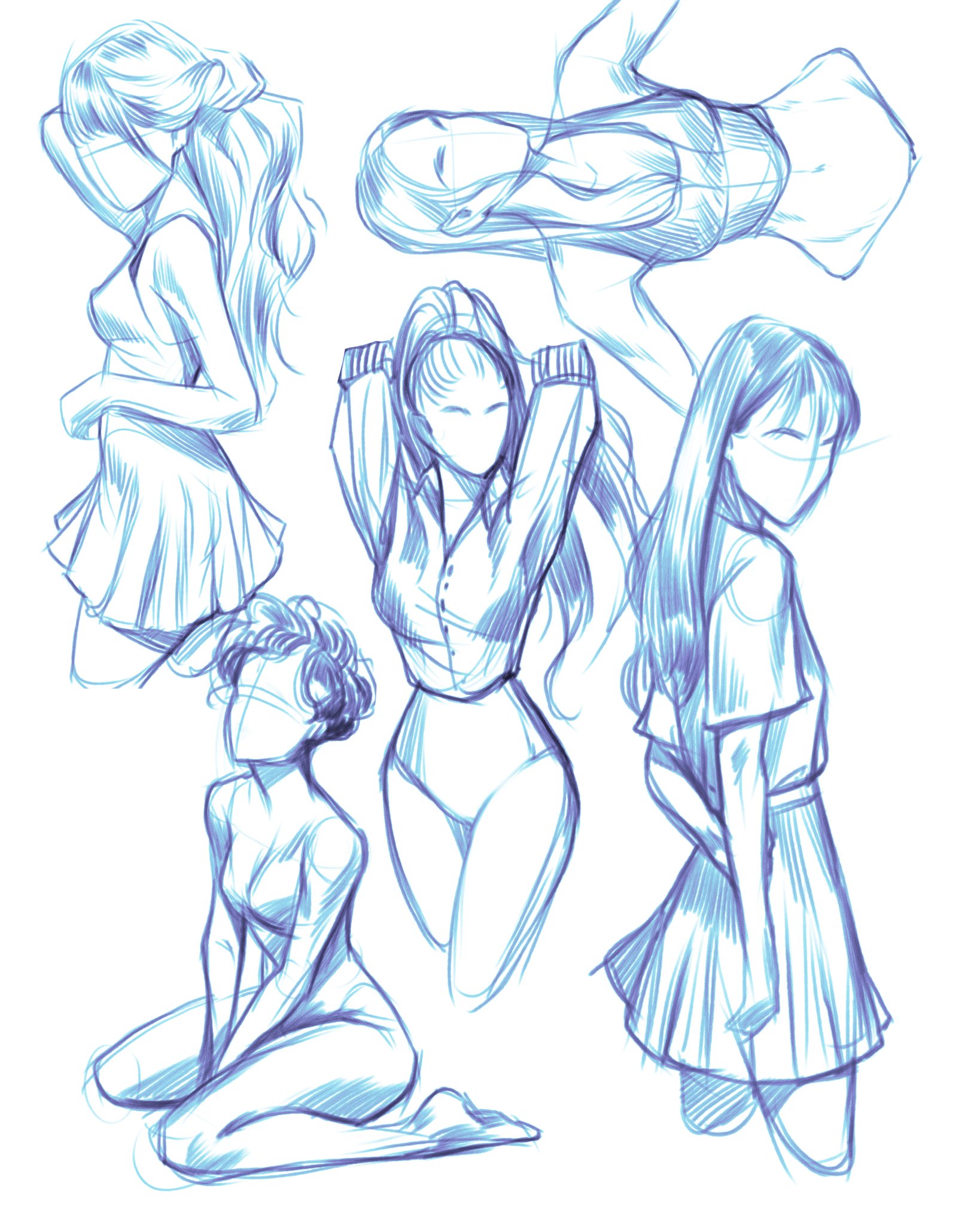 Female pose study #1 by noodles919 on DeviantArt | Desenhando esboços,  Tutoriais de desenho anime, Poses references