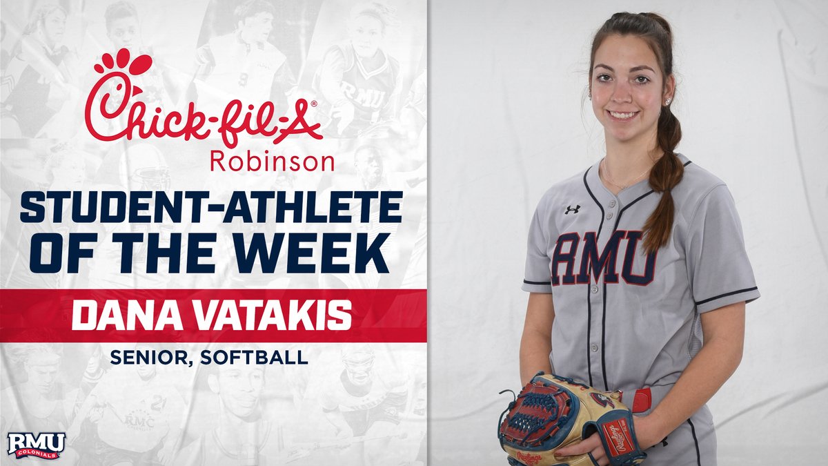 RMU Athletics (@rmuathletics) on Twitter photo Here they are! Your <a href="/CFARobinson/">Chick-fil-A Robinson</a> RMU Student-Athletes of the Week for April 20, 2022!
β³: Josh Nagy - <a href="/RMU_Golf/">RMU Golf</a>
π₯: Dana Vatakis - <a href="/RMUSoftball/">RMU Softball</a>
#BobbyMo | π΅βͺπ΄ Here they are! Your <a href="/CFARobinson/">Chick-fil-A Robinson</a> RMU Student-Athletes of the Week for April 20, 2022!
β³: Josh Nagy - <a href="/RMU_Golf/">RMU Golf</a>
π₯: Dana Vatakis - <a href="/RMUSoftball/">RMU Softball</a>
#BobbyMo | π΅βͺπ΄