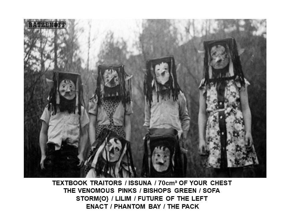 ratzenoff's tweet photo. #Ratzenoff152 Txotxolokeri transzendentalak eta konjunto martxosuk: Textbook Traitors, Issuna, 70cm³ Of Your Chest, The Venomous Pinks, Bishops Green, Sofa, Storm{O}, Lilim, Future Of The Left, Enact, Phantom Bay, The Pack… #1312 #ZZE #DIY @eupirratixe >> https://t.co/foBIGDB1a7 https://t.co/U4VJb8XluE
