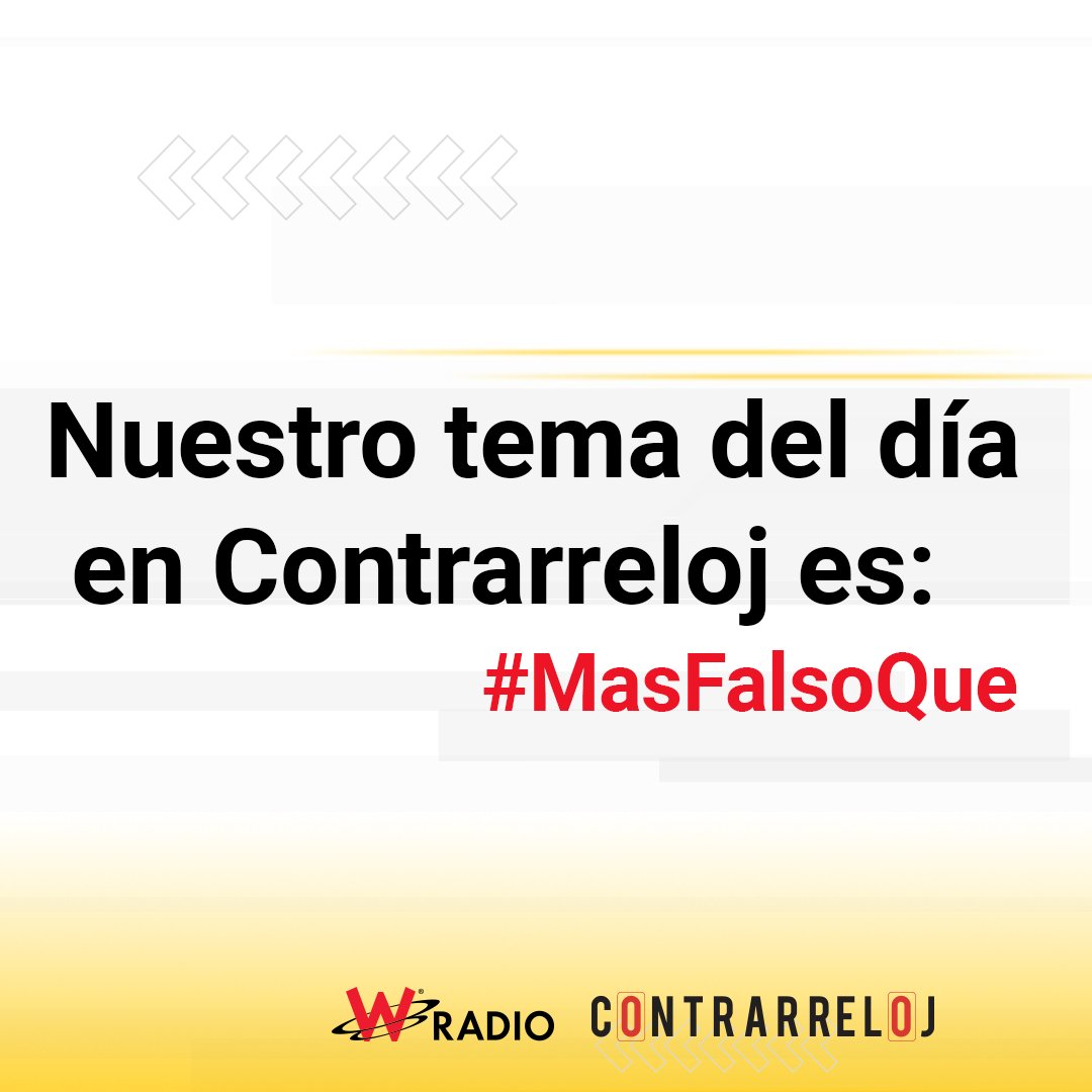 WRadioColombia's tweet photo. #Contrarreloj Frecuentemente confiamos, creemos y, al final, nos damos cuenta de que esa persona, esa situación o ese cuento resultó ser falso. ¿Qué es lo más falso con lo que se ha encontrado? #MasFalsoQue
Opine en nuestras redes y WhatsApp 3176060166 → https://t.co/bEaTh2nrB3 https://t.co/GY9qGKr1TK