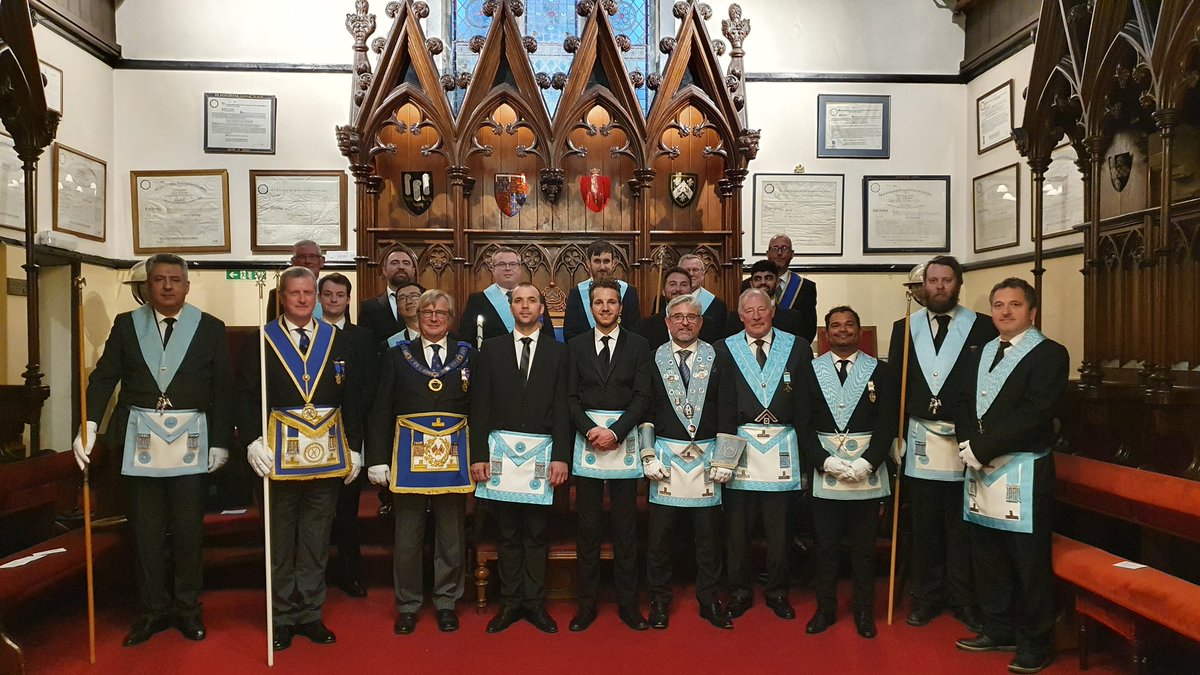A great evening at St Augustine Lodge, with two of our members, Christian and Lochlan, being raised to Master Masons in view of the APGM, W Bro. Duncan Rouse of @EastkentProv.