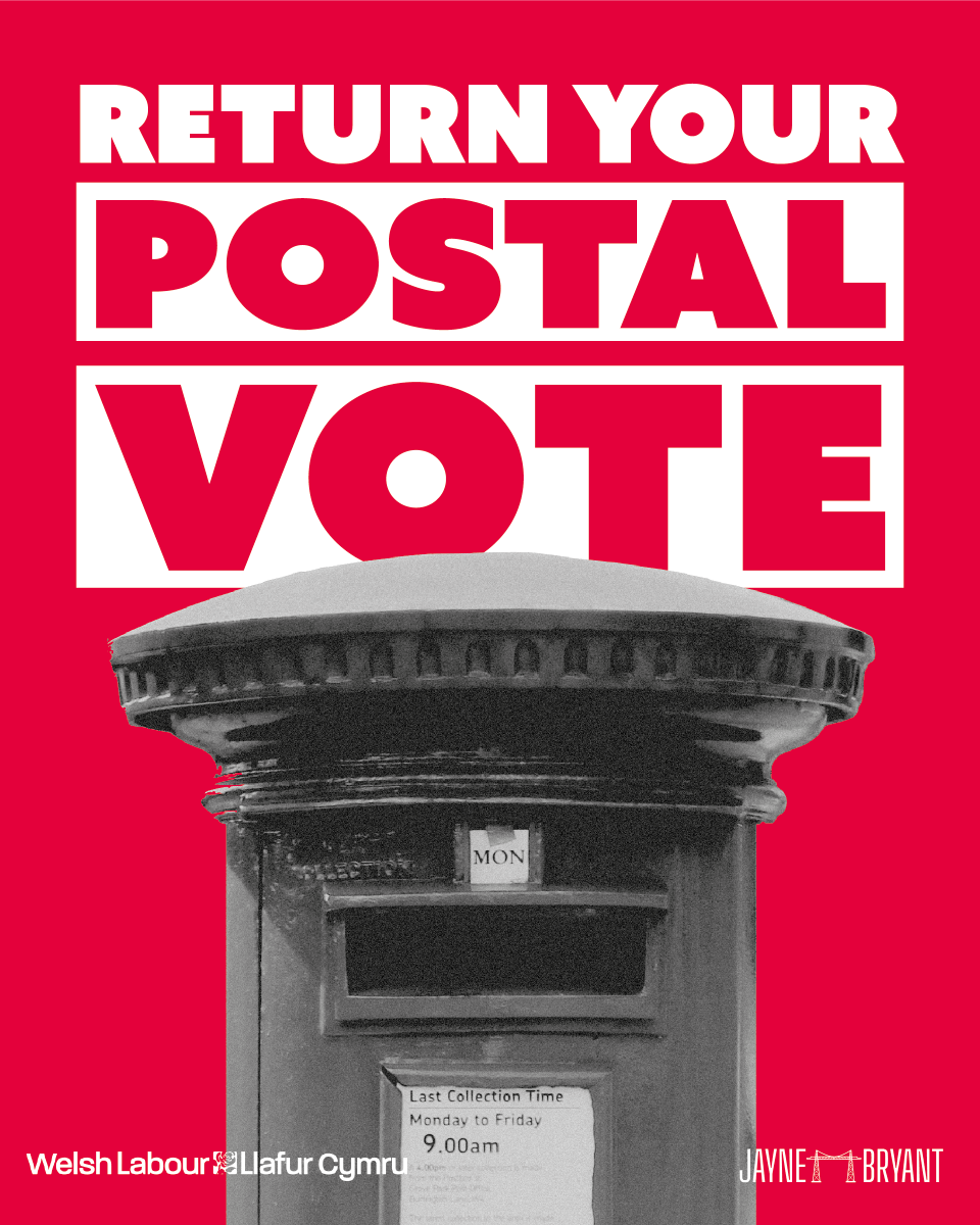 🚨 Registered to vote by post in Newport West?

📮 Don't delay! Return your postal vote as soon as possible to make sure your voice is heard.