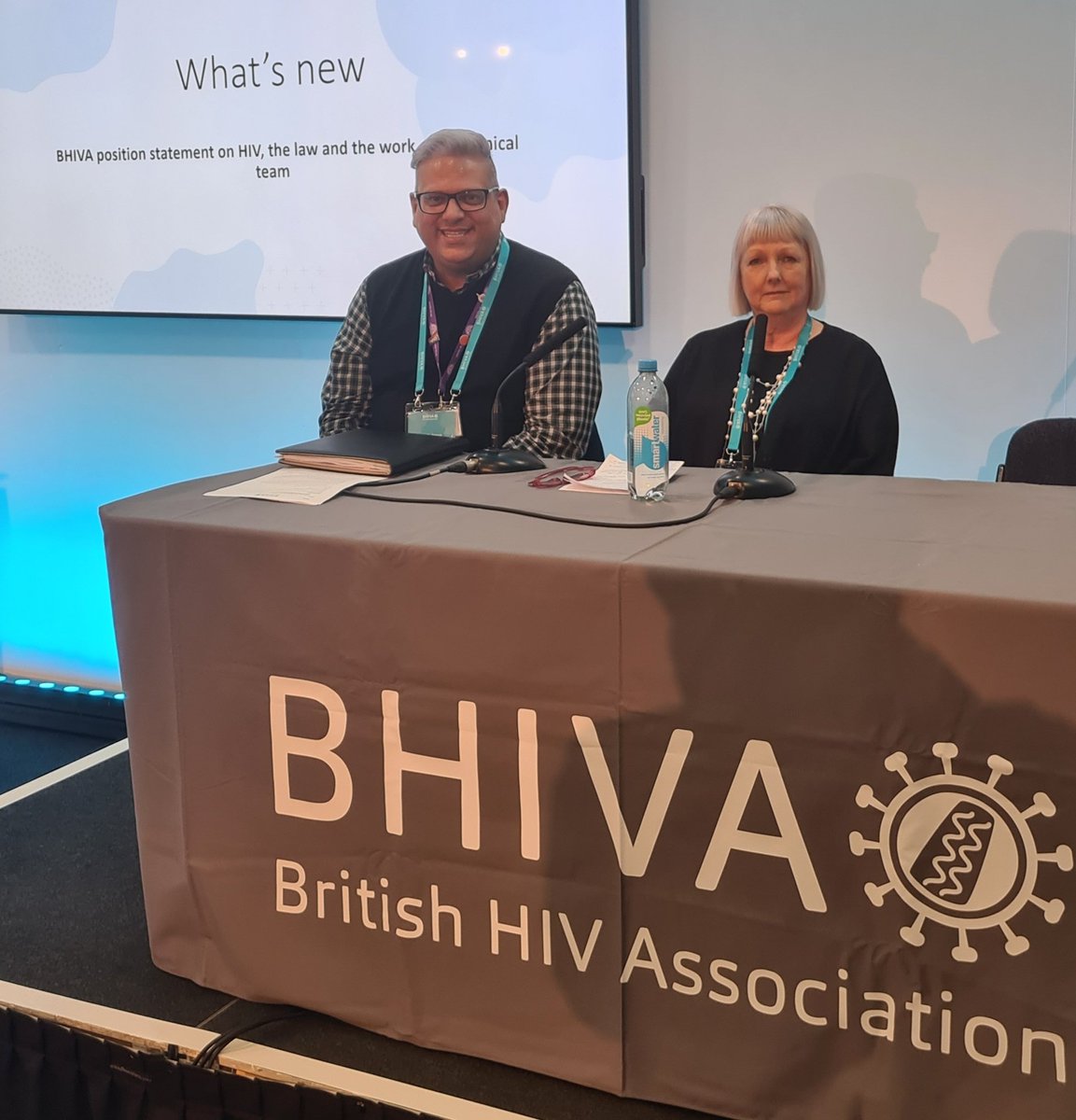 Sexual Health Manager Anthony Harrison-West with fellow panelist Anne Glew from @_thebrunswick_ have just completed their panel discussion for @HIVPreventionEn at #BHIVA22 'building closer ties between HPE and clinicians' pic.twitter.com/Xc6zJ3OIia