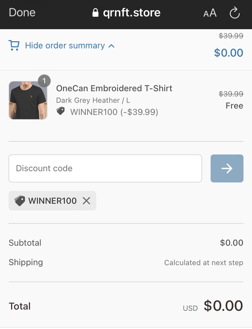 _Sm0k1nJ03_'s tweet photo. Shout out to ⁦@QRnft_eth⁩ and ⁦@OneCanNFT⁩ got my shirt ordered!!! Thank you, ps love the color options!!! https://t.co/YB3QlvmIrE