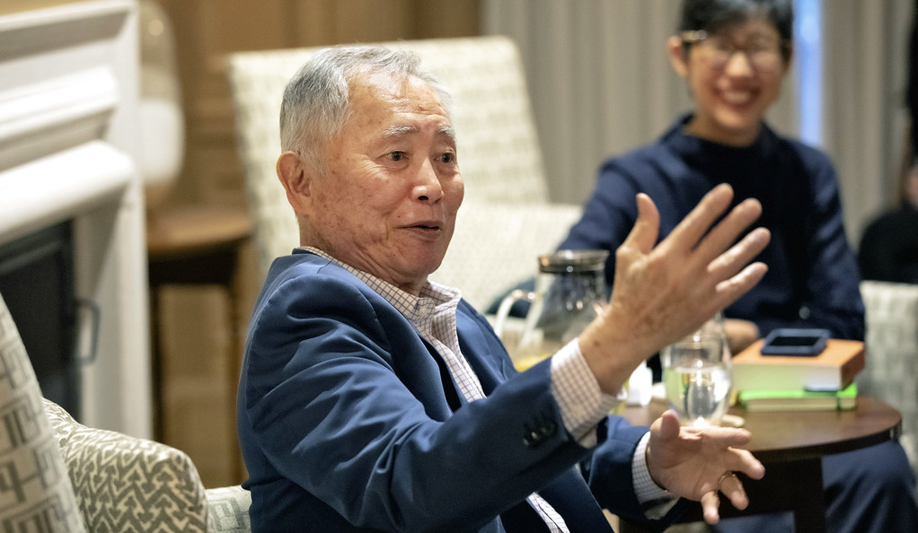 Happy 85th birthday to George Takei, seen here at a 2020 tea at Yale\s Pauli Murray College.
 
