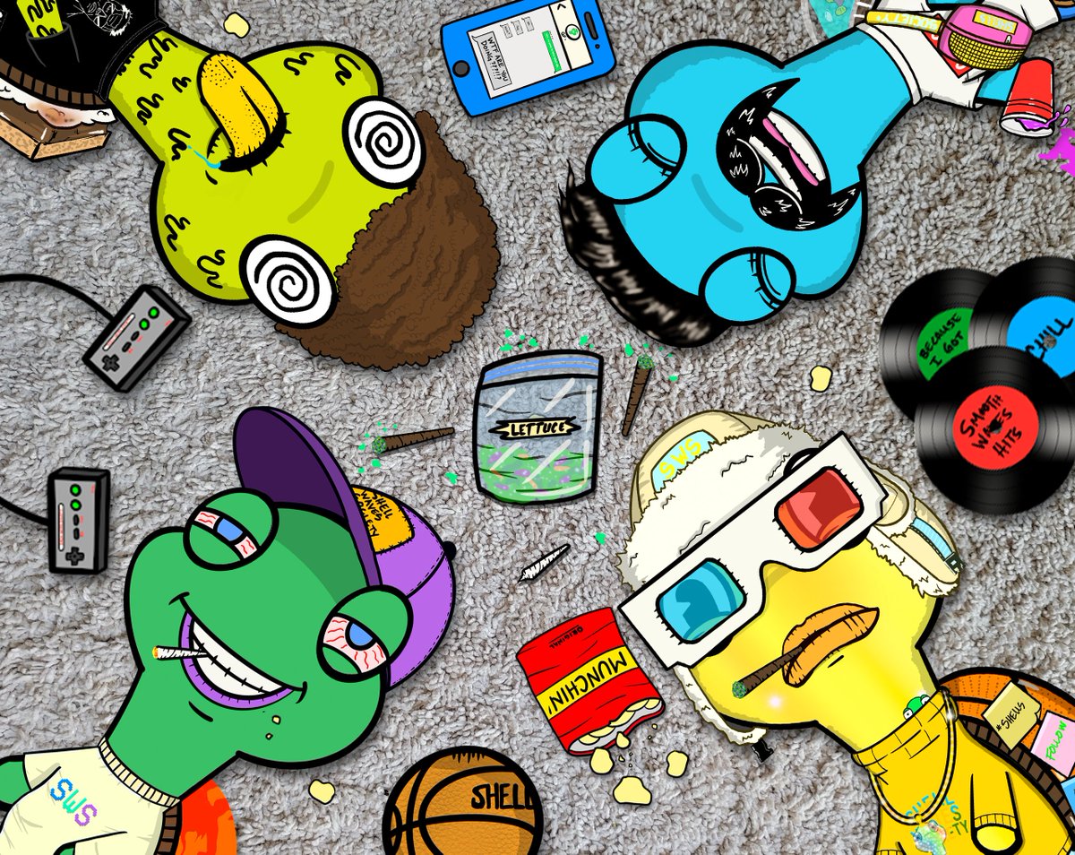 ShellWavesSoc's tweet photo. What day is it again? Have a great one from your friends here at SWS! #nft #nfts #art #NFTCommunity #turtles #marijuana 
❤️🐢🔥🔥🔥🔥 https://t.co/FXXHQzINxi