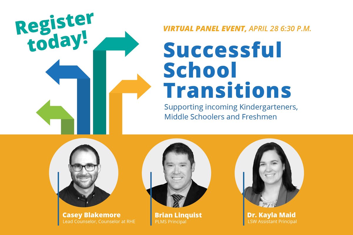 LSR7's tweet image. Are you preparing to support an incoming kindergartener, middle schooler or freshman’s move to a new school environment next year?

Register today for our virtual panel event, Successful School Transitions, at 6:30 p.m on Thursday, April 28, 2022.
lsr7-net.zoom.us/webinar/regist…