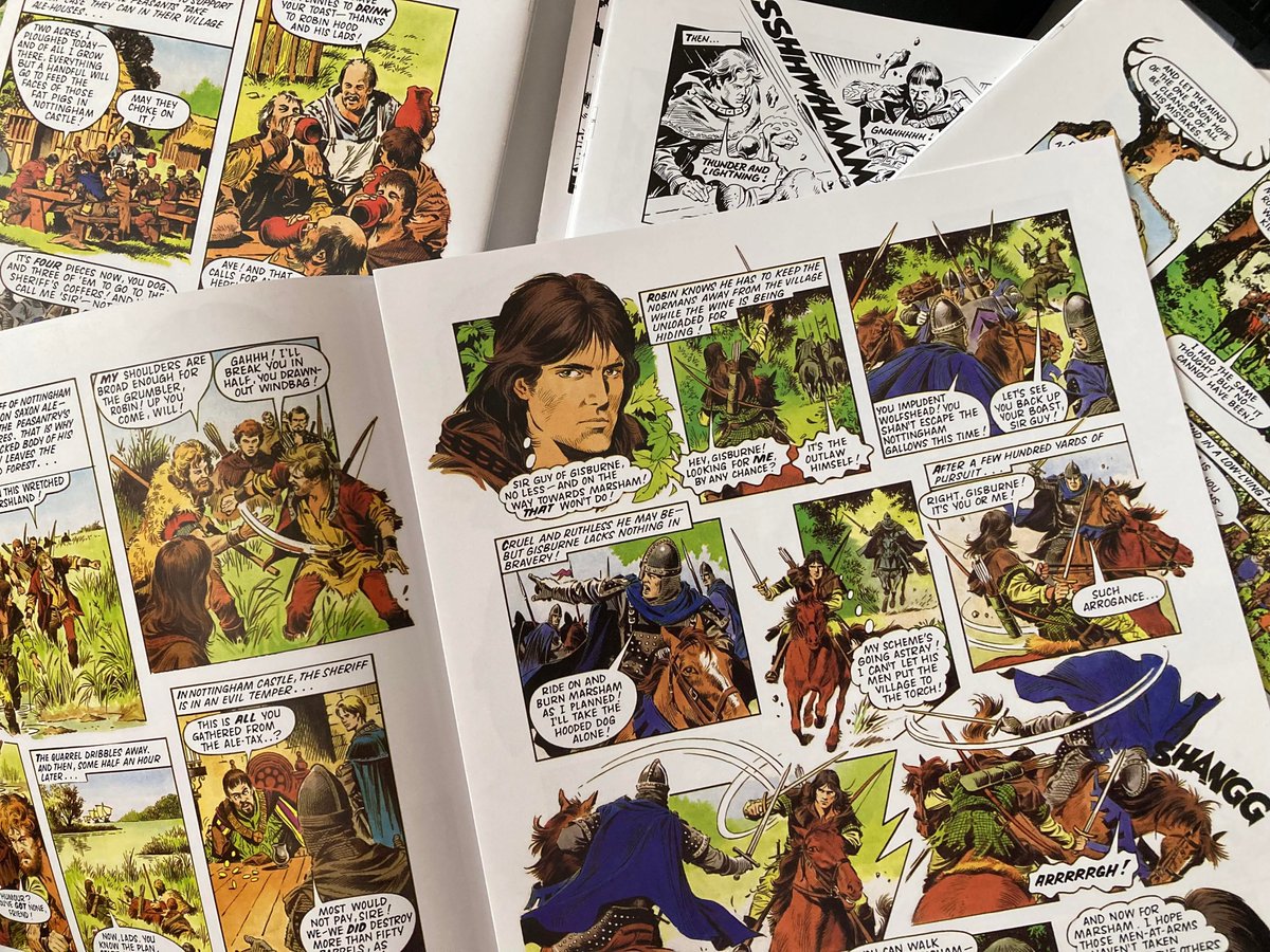 LOOK AT LOOK IN! 

The physical proofs are in our hands and are glorious. The final stage before printing the #RobinOfSherwood Complete #LookIn #Comics compendium, from us, @RebellionPub, @britcomics & @SpitefulPuppet.

Out next month!

#RobinOfSherwood #LookIn #Comics