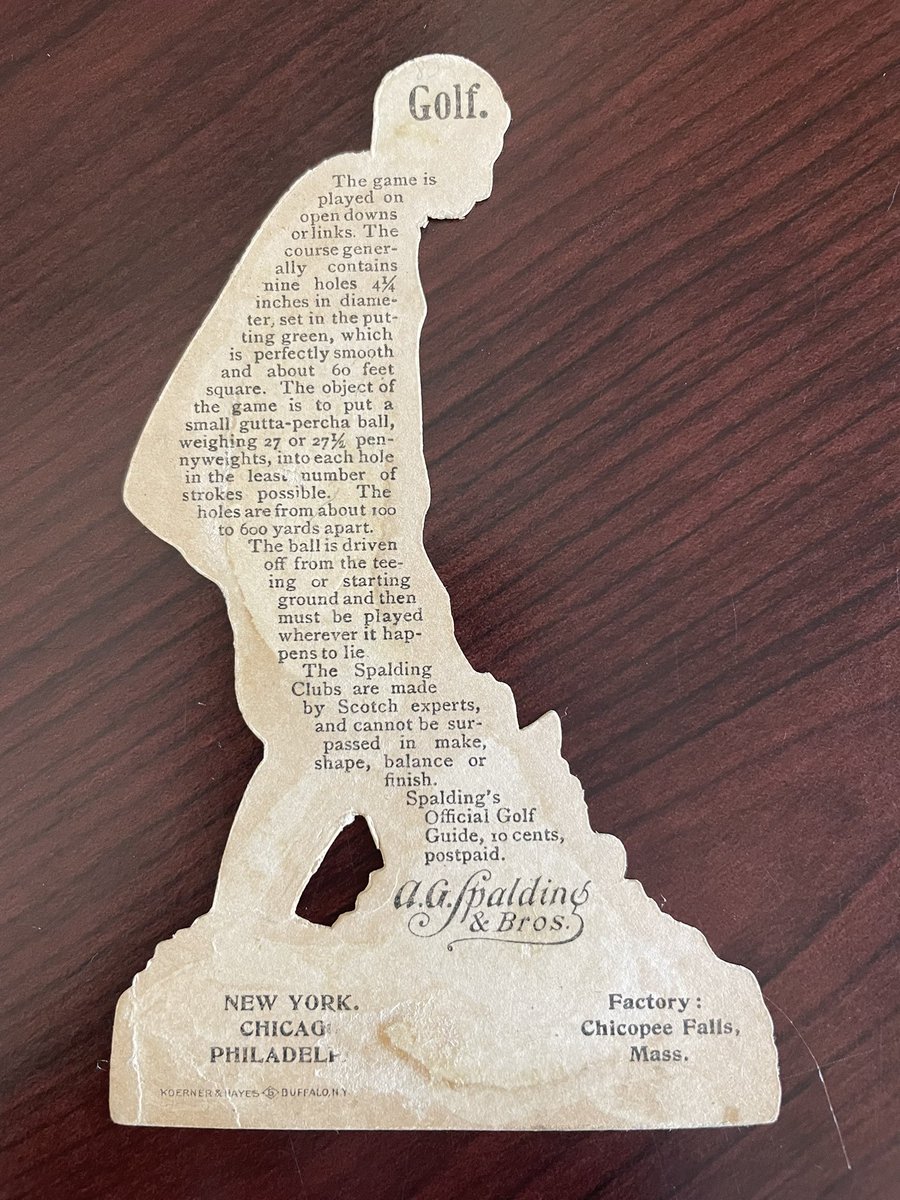 JohnMorton215's tweet photo. Epic Mail Day #Part1of3 ππ»ββοΈβ³οΈ
DELIVERED: 1896 Spalding & Bros. Golf card added to my #PrewarGolf collection courtesy of the @Golf_Auction!
I really love the description of the game of golf on the back. ππ
My pre-1900 sub-collection has now grown to 4 (1878, 1888, 1895, 1896)! https://t.co/HfPV4fjICj