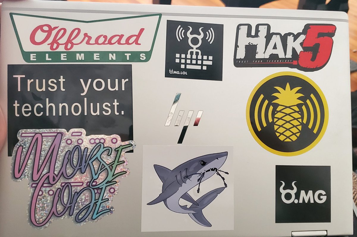 CyberHound_Tech's tweet photo. Loving the decals of my favorites brands #hak5 #offroadelements #ore #threatwire @Hak5 @Snubs @offroadelements. https://t.co/IQpOCKOwt9