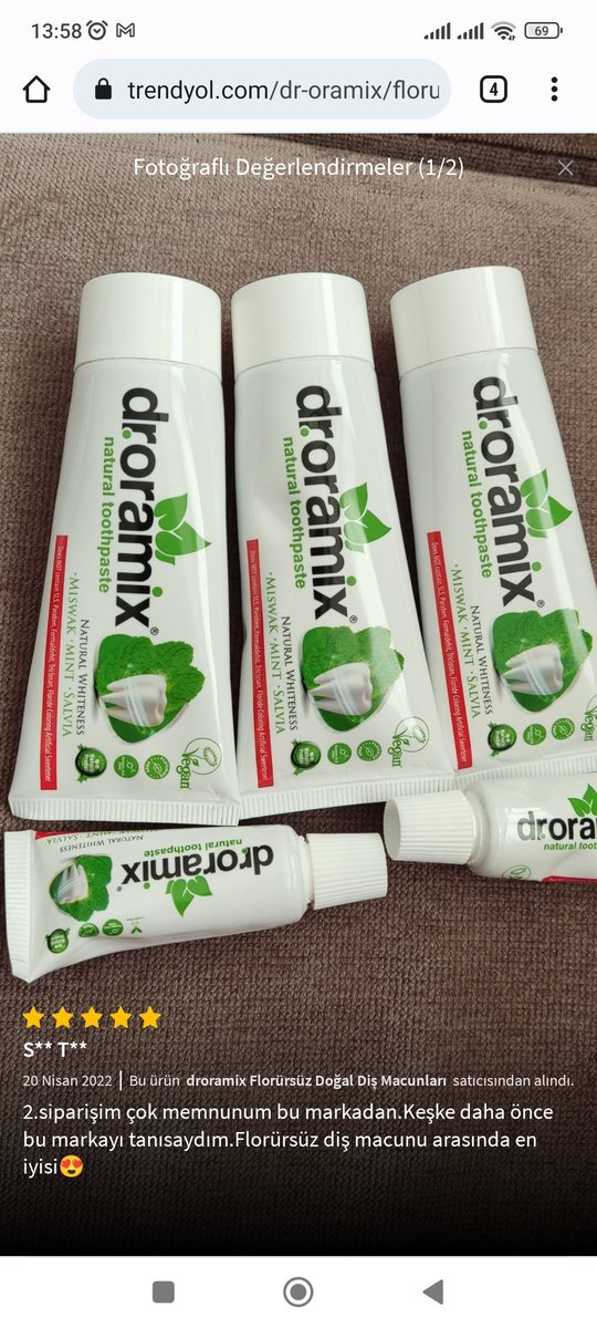 droramix Mint Florürsüz Diş Macunu 75gr. Vegan droramix Doğal diş macunu bitkisel özlerle zenginleştirilmiş formülüyle, dişlerinizi kusursuzca ve nazikçe temizlerken, ağız bakımınızı da sağlar. Vegan ve helal sertifikalıdır. #droramix,#dentalcare