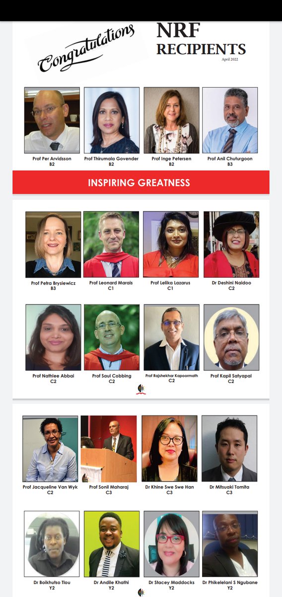 ukznphysio (@ukznphysio) on Twitter photo Congratulations to three of our <a href="/ukznphysio/">ukznphysio</a> staff, Prof Sonill Maharaj, Dr Stacy Maddocks and <a href="/saulcobbing/">Saul Cobbing</a> on receiving their first NRF ratings, joining the already-rated Prof <a href="/ChettyVerusia/">Verusia Chetty</a>. A tribute to your great work over the past 10 years. 😀🍾#NRF <a href="/UKZNCHS/">UKZN's CHS</a> Congratulations to three of our <a href="/ukznphysio/">ukznphysio</a> staff, Prof Sonill Maharaj, Dr Stacy Maddocks and <a href="/saulcobbing/">Saul Cobbing</a> on receiving their first NRF ratings, joining the already-rated Prof <a href="/ChettyVerusia/">Verusia Chetty</a>. A tribute to your great work over the past 10 years. 😀🍾#NRF <a href="/UKZNCHS/">UKZN's CHS</a>