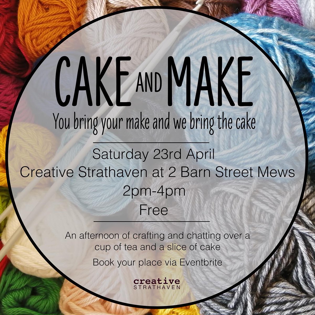 CreativeStrath1's tweet image. It's been a while but the first Cake and Make of 2022 is finally happening this weekend!

If you fancy coming along to an afternoon of crafting and chatting over a cup of tea and slice of cake then this is the event for you.

eventbrite.co.uk/e/322586885057