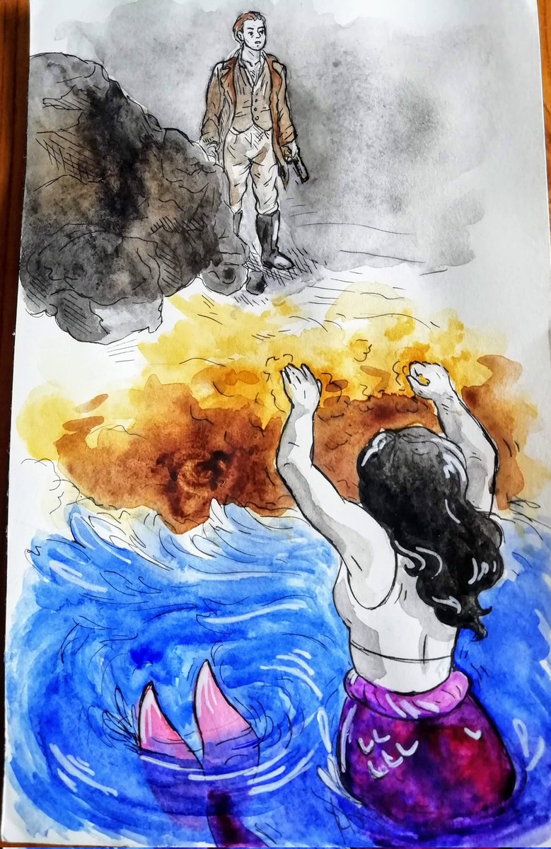 KeithMaxwell21's tweet photo. The curse of the mermaid of Padstow. Doom Bar is created. Scene from the #MermaidofDoomBar. https://t.co/R6MGrnNneU