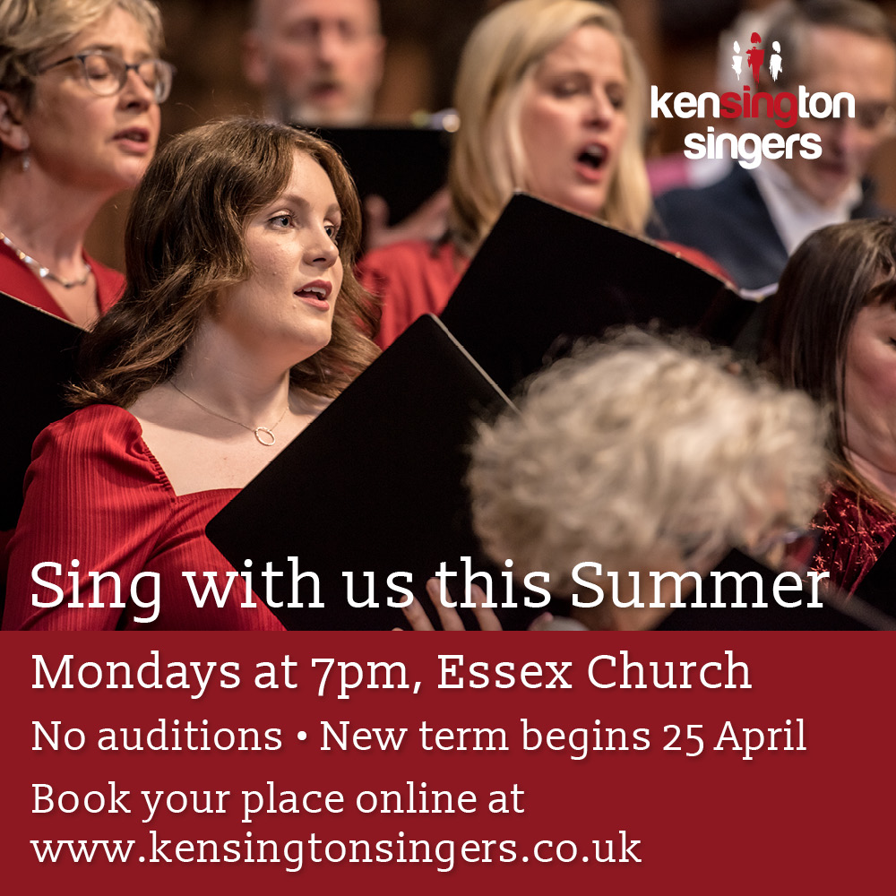 Love to sing? We're looking for new members &amp; you'll receive a warm welcome at Kensington Singers! No auditions, wonderful music to enjoy with our friendly singers, from pop to folk songs, classical &amp; world music

Mondays @ 7pm, Essex Church, Notting Hill

bit.ly/3jW7Bix