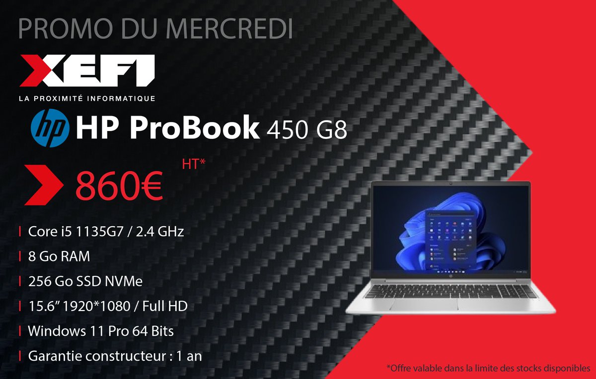 ComputerLand_fr's tweet image. JOUR DE PROMOTION 🎁

Venez découvrir dès maintenant le magnifique HP ProBook 450 G8 disponible chez nous !

Contactez notre agence dès maintenant pour en savoir plus !

📞 Appelez vite Samia au 01 46 99 42 99 ou boulogne-billancourt@xefi.fr

#XEFI #Promotion #HP #Ordinateur