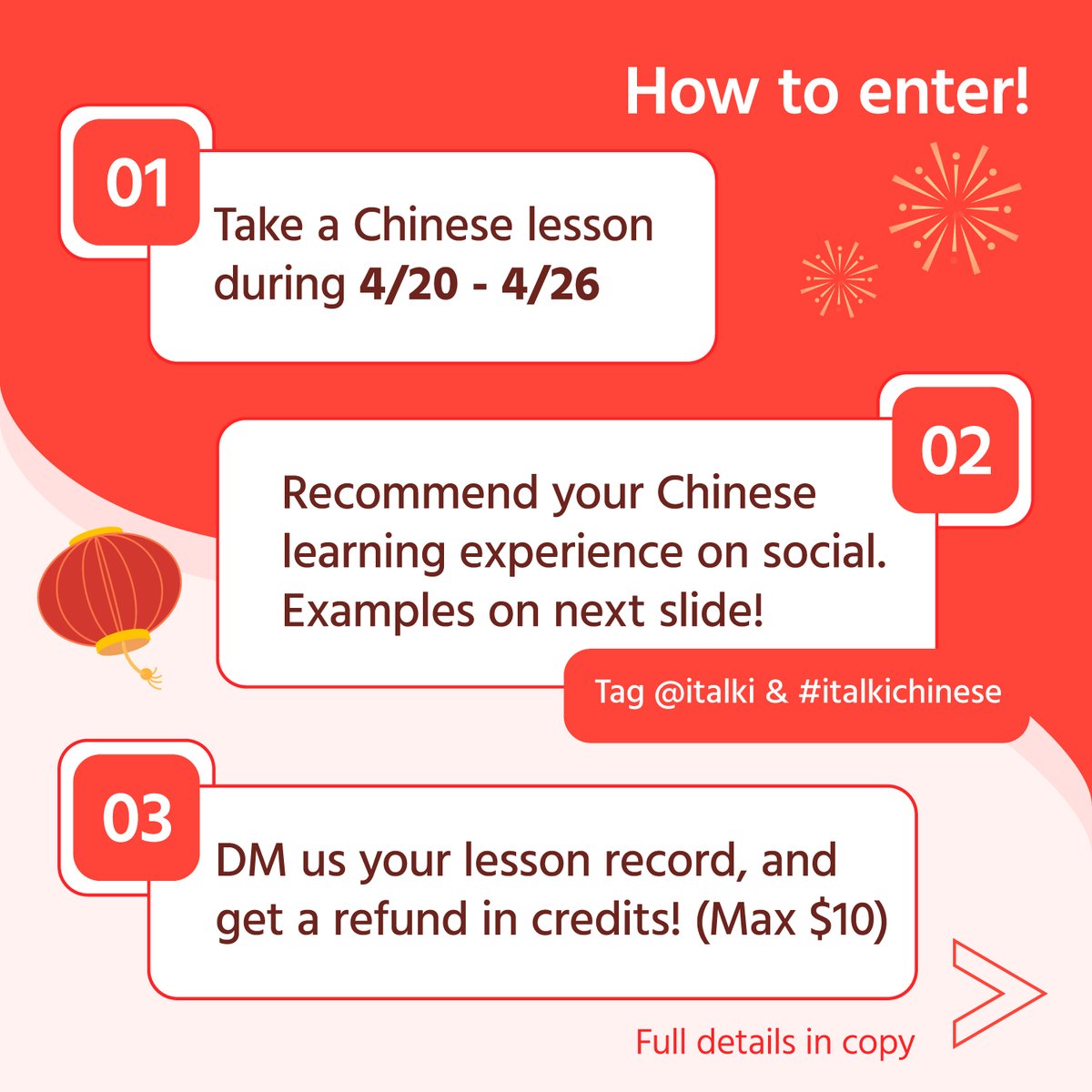 italki's tweet photo. Breaking 🎉 In honor of #ChineseLanguageWeek, everyone is winning free lessons. Check out how to enter below! 🔥

Learn Chinese here: https://t.co/QPHC4D1shr https://t.co/hiCmFBabuJ