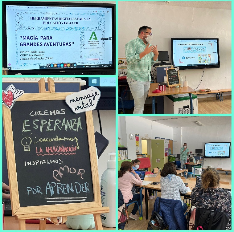 Última sesión presencial del asesoramiento externo de @albertopadlop al  GT “Nuevas tecnologías aplicadas a la Educación Infantil” en CEIP Francisco Fernández Pozar. #TDE #CDD <a href="/FormacProfAnd/">Servicio de Planes de Formación</a>