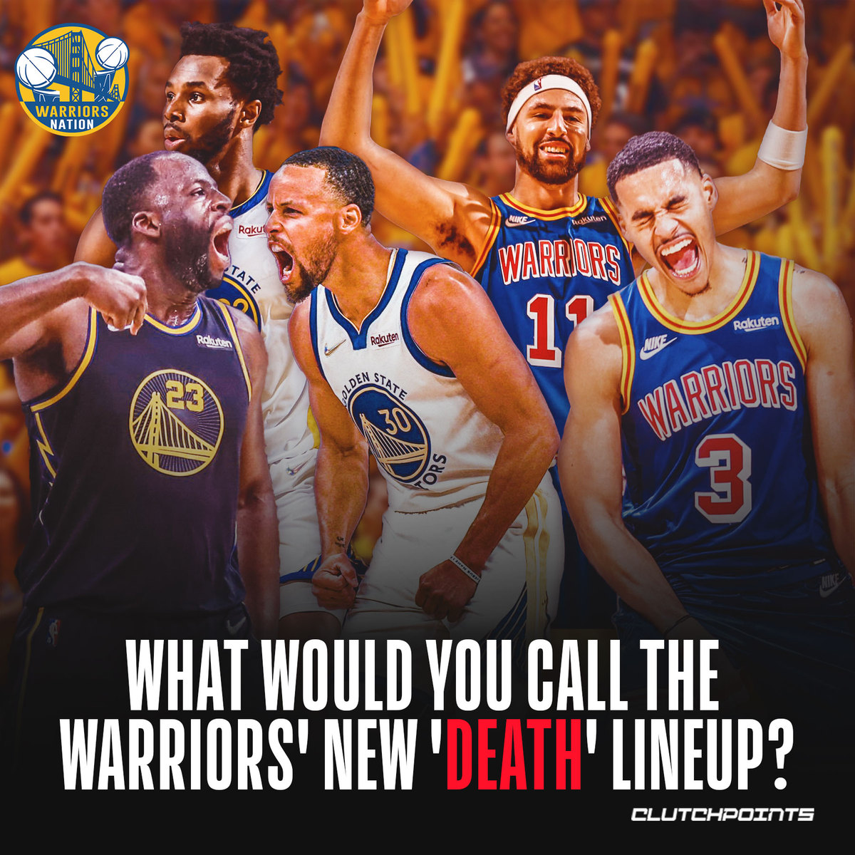 WarriorNationCP's tweet photo. Nickname applications for the Warriors' new 'death' lineup is now open! ✍ https://t.co/T5kfaroYfF