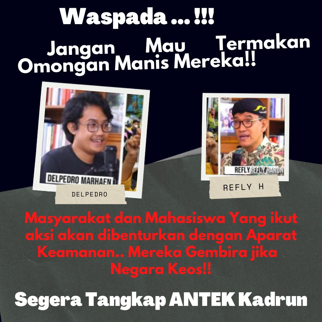 Katheri68058601's tweet photo. awas kelompok penghasut

#21AprilJokowiTidakTumbang #21AprilJokowiTidakTumbang #21AprilAman #Delpedro #DelpedroPenjarakan #DelpedroProvokator #Delpedro #reflyPenjarakan #reflykadrun https://t.co/EGhQzSVcdQ