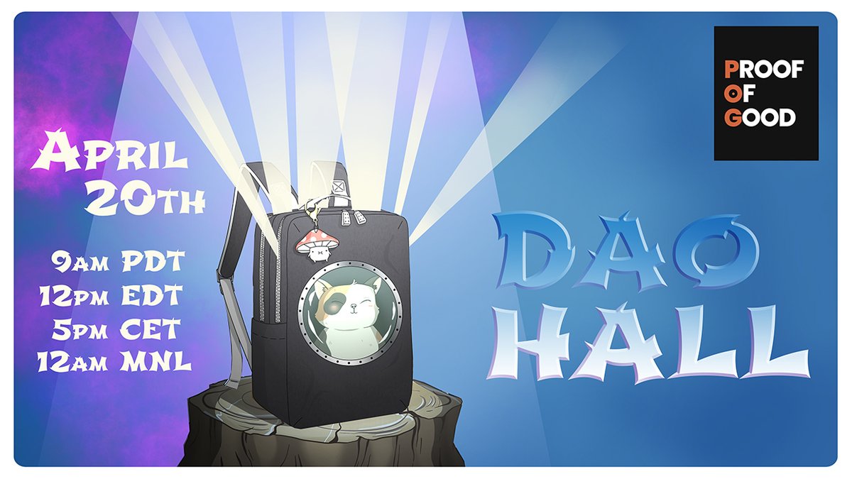 ProofofGoodDAO's tweet image. Hey everyone! We are about to go live with a POG DAO Hall! Come join us! #web3 #DAO #Proofofgood 

link:
youtu.be/IW7NXEBAPuE