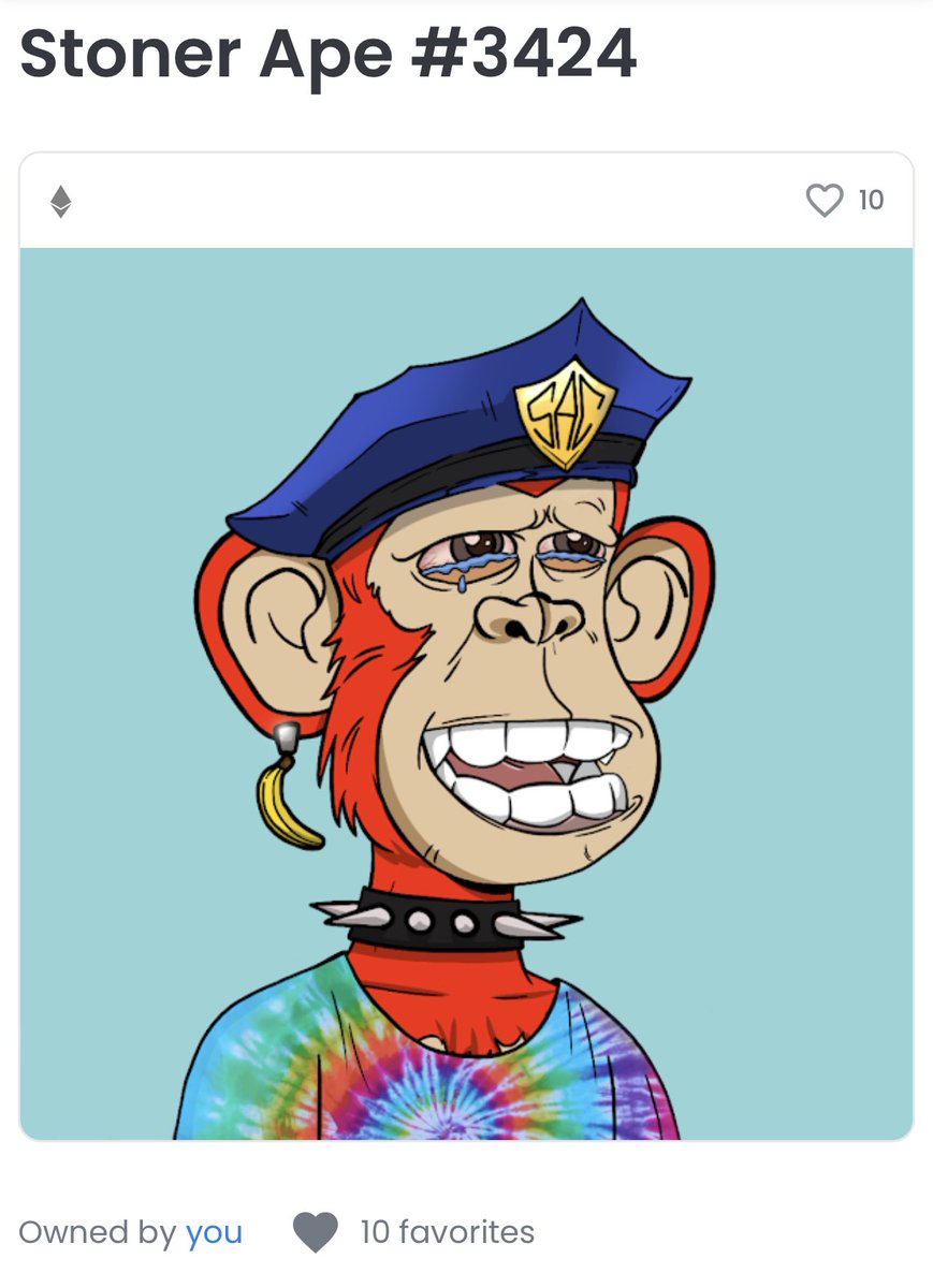 ⚡️ 4/20 #NFT GIVEAWAY ⚡️

You know Zeuss would be giving away a <a href="/TheStonerApes/">Stoner Ape Club</a> for 4/20 #SACPAC FAM 😤 Need a smoking buddy? COME WIN THIS GUY 🔥

RULES
⚡️FOLLOW ME ➕ <a href="/TheStonerApes/">Stoner Ape Club</a> 
⚡️RETWEET
⚡️TAG 3 STONERS

WINNER IN 12 HOURS ⏳

#NFTCommunity #SAC #BAYC #MAYC #NFTGiveaway