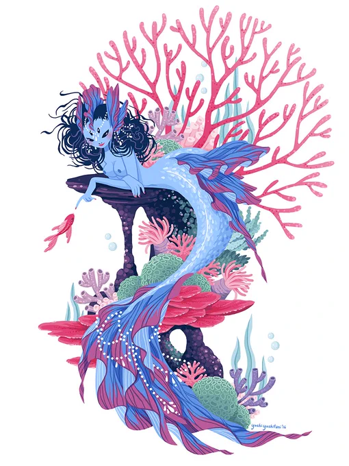 Thinking about my water exercise today! I remake this mermaid every four years or so -- this is 2020 vs 2016! 