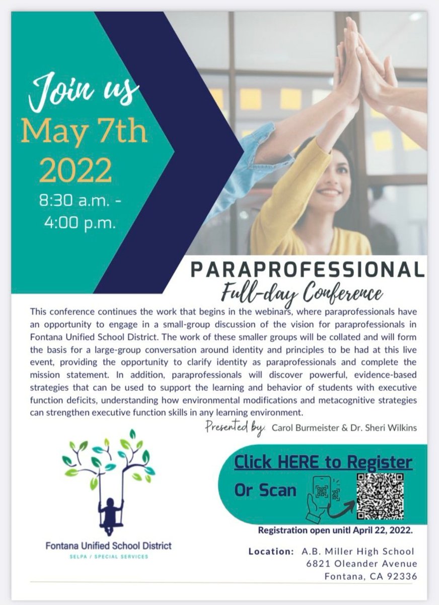 Don't forget to sign-up for this awesome paraprofessional training! Seats will fill up fast! 💙
