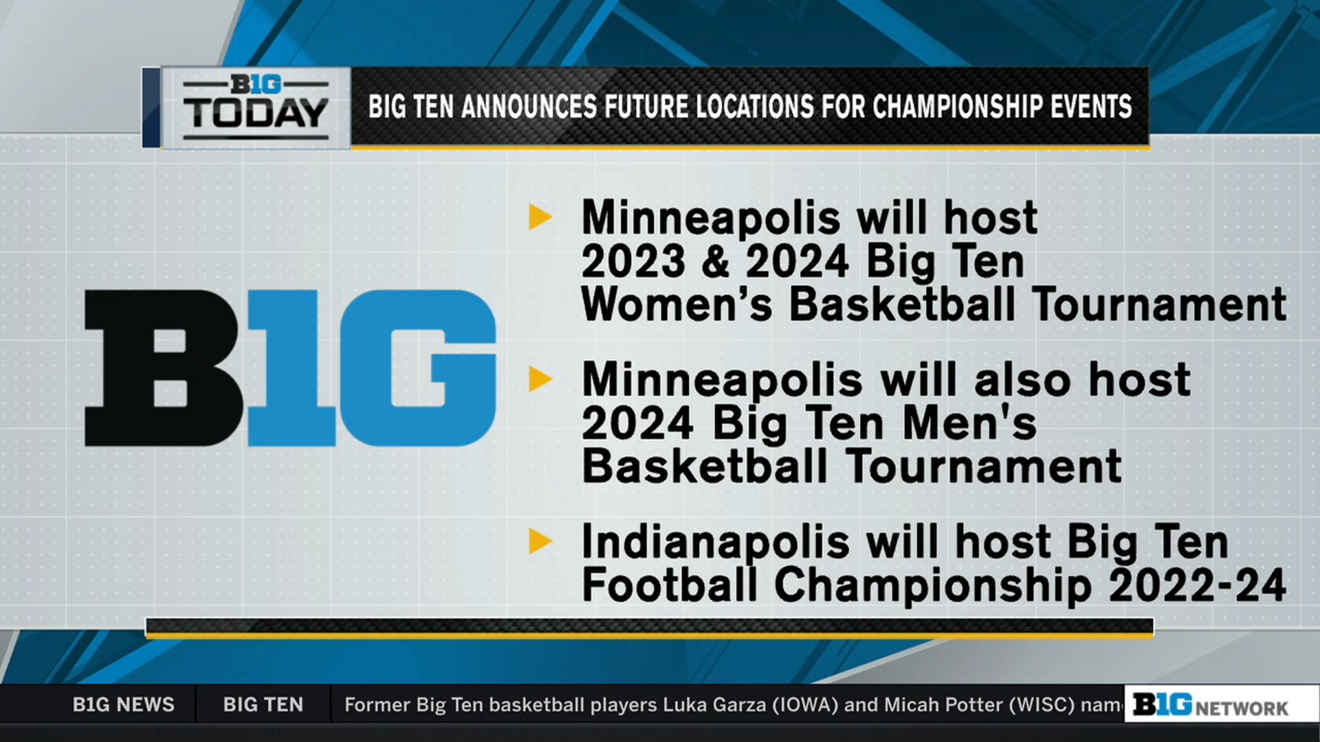 Big Ten Network on Twitter "B1G 🏀 tourneys 🔜 Minneapolis https//t.co