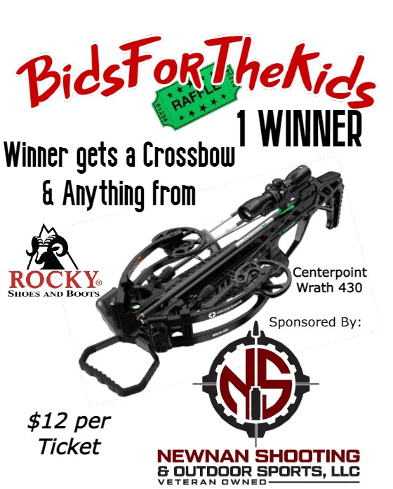 So close to giving away another crossbow for St. Jude.  Not many tickets left.  Get yours while there are still some available. This will be the last raffle until this fall. 

bidsforthekids.com/ahraffles/newn…