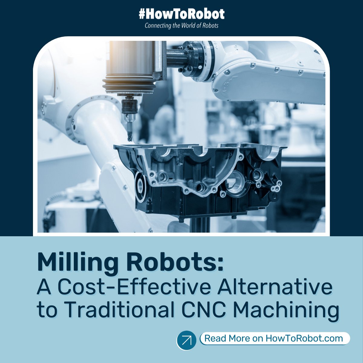 How2Robot's tweet image. #Robotic #milling offers #manufacturers flexibility, increased productivity, &amp;amp; is now easier to implement than ever before.

Learn how Robotic Milling stacks up to #CNC #Machining, &amp;amp; see how #HowToRobot can help you get started with #automation today!

➡️ bit.ly/3L8gwJS