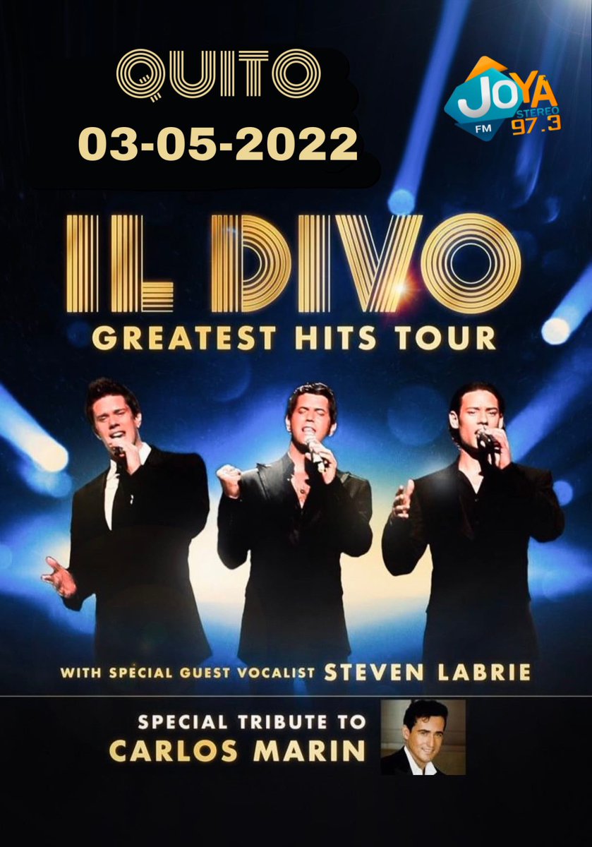 Buenos días Gente Joya !
Estamos a pocos días para conocer al ganad@r  de 4 entradas VIP para el concierto de IL DIVO