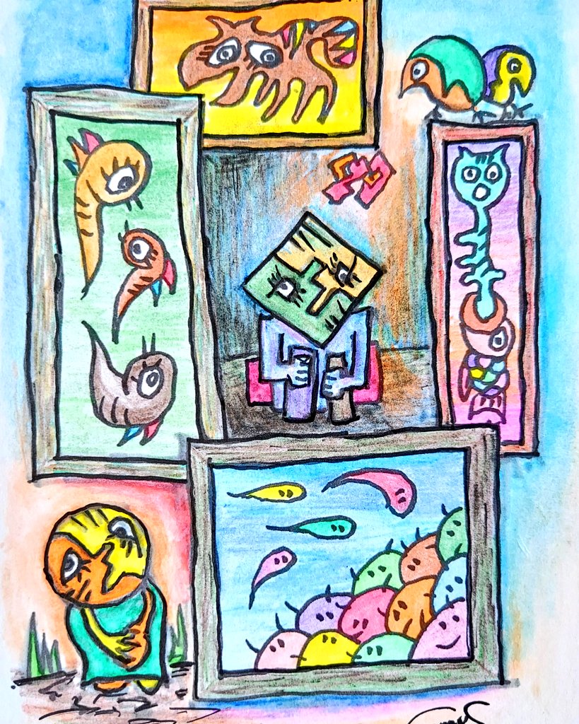 Sunnys69ha's tweet photo. 『Where?』
#色鉛筆イラスト #アート
#characterdesign #charcter
#handmadepainting #artist #art
#popart #popworks #pop
#Japanese #colloredpencil
#peace #Colorfulみんなで色とりどりの笑顔を咲かそう https://t.co/kDkFbNkYID