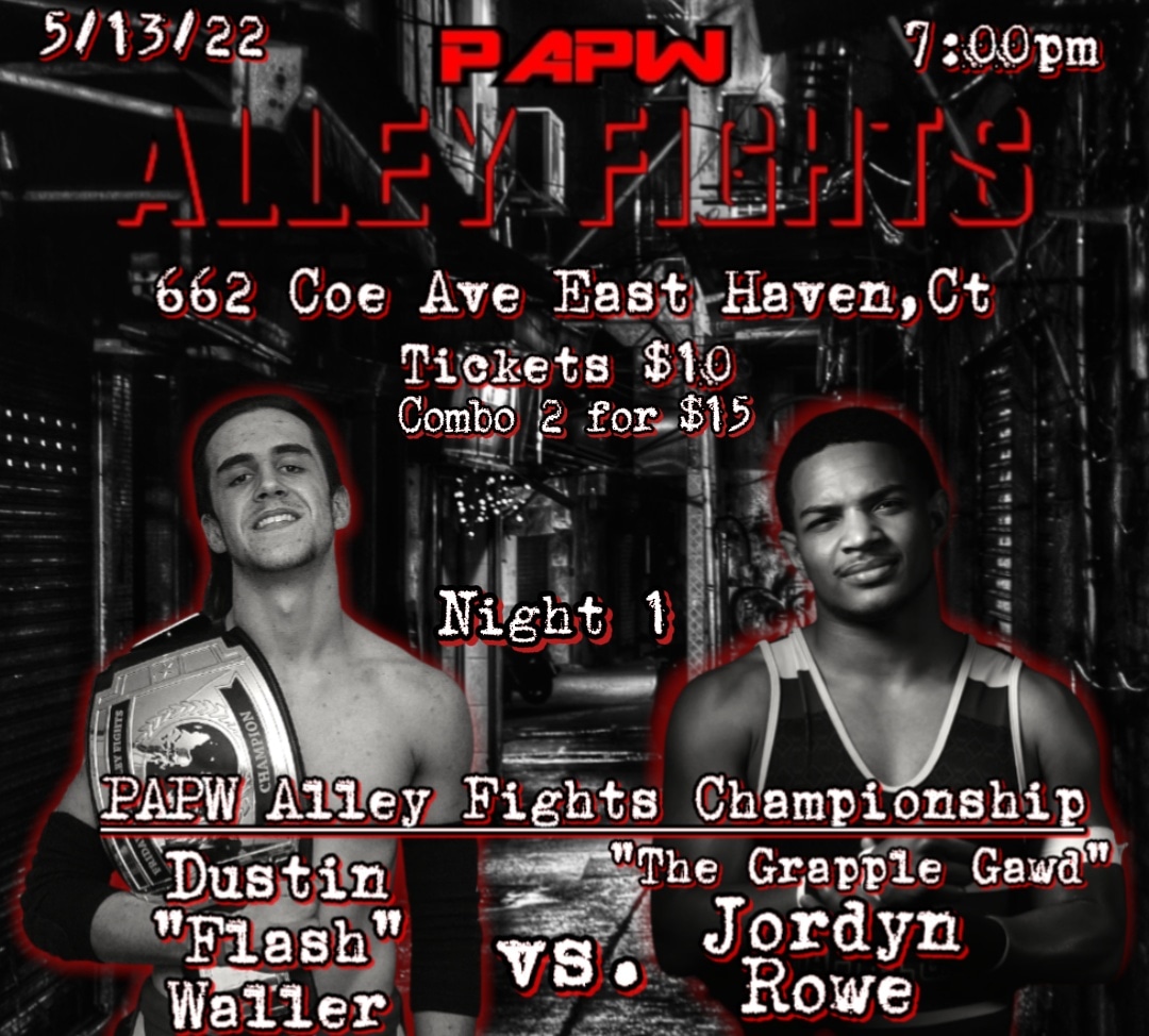 Official_PAPW's tweet photo. 🚨Match Announcement🚨
A Match that was postponed since March due to Injury will now take place on Night 1 Of #PAPW #AlleyFights #DoubleShotWeekend
When #PAPW #AlleyFights Champion @ItsDustinWaller defends against @Official_JRowe
Tickets Available @ https://t.co/IHVf35W1my https://t.co/RomjxfnRef