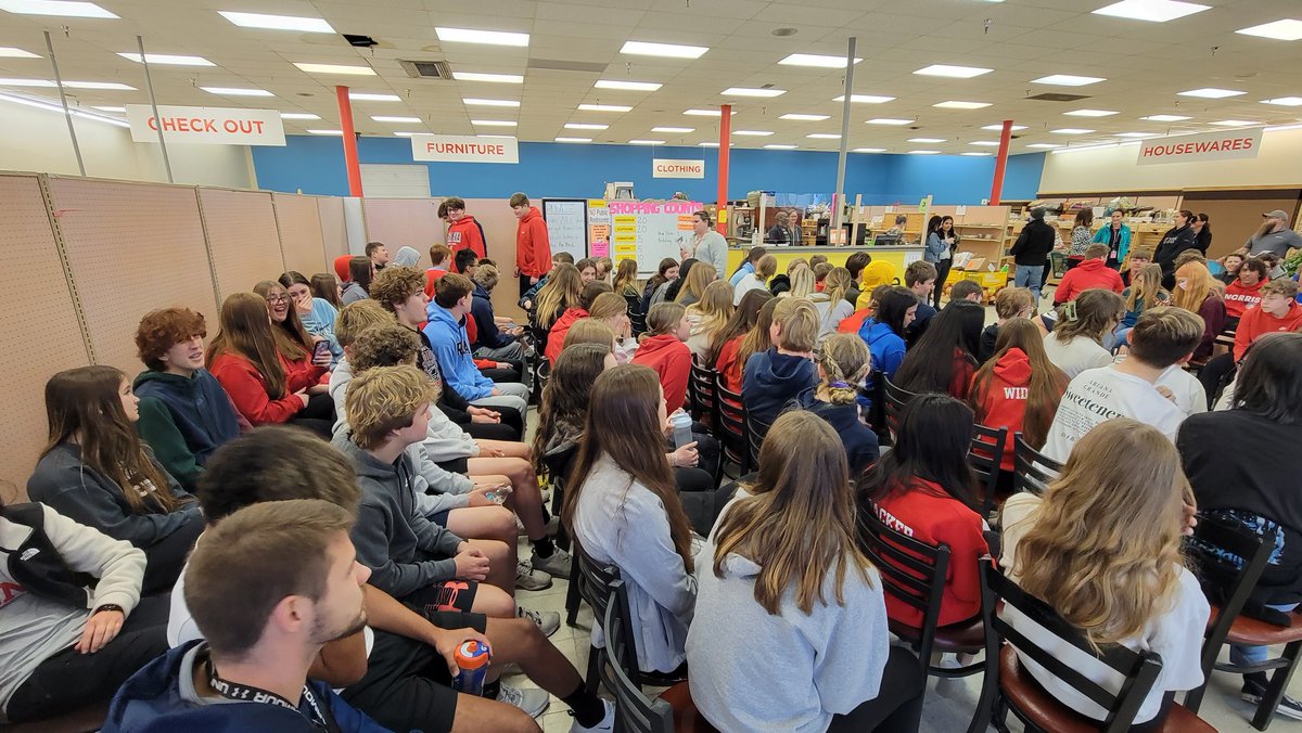 NHS_Titans's tweet photo. #TitanArmy showed up at @PCMLincoln today for the Freshmen Serve Day. We've been fortunate to partner with them for more than 10 of the last 20+ years of our students giving back. Today we sorted shoes for #OneDayWithoutShoes and other jobs around the Help Center! @norris160 https://t.co/5xm8WuFeYT