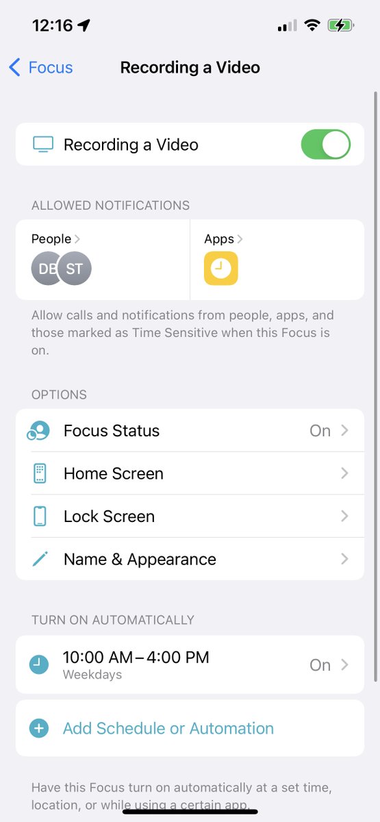 BrandonButch's tweet photo. 'Focus Mode' is easily one of the best iOS features of all time.

If you pick up your phone every 2 mins &amp; get easily distracted, this is a lifesaver! https://t.co/UUBRLrKWmS