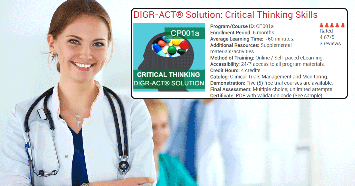 BiopharmaInst's tweet photo. Critical thinking skills are crucial for managing any unexpected risks or issues. The DIGR-ACT® Solution: Critical Thinking Skills course identifies immediate actions needed to overcome these issues in a safe and complaisant way. For a free trial, visit: https://t.co/9KjHr0FJMa https://t.co/XF7wvClEWe