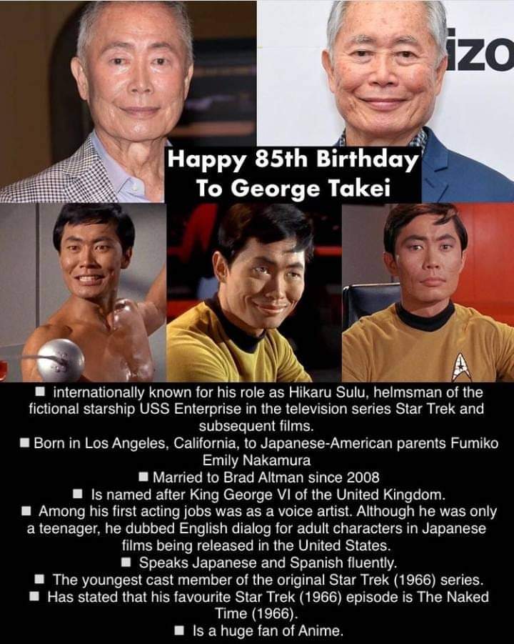 Happy birthday to the great George Takei!      