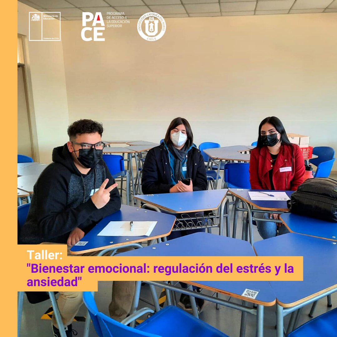 paceucn's tweet image. Hoy nos encontramos con nuestros y nuestras estudiantes de primer y segundo año de UCN Coquimbo, con quienes pudimos compartir en el Taller &quot;Bienestar emocional: regulación del estrés y la ansiedad&quot; 😌.

¡Esperamos verlos y verlas en otras instancias! 🙌