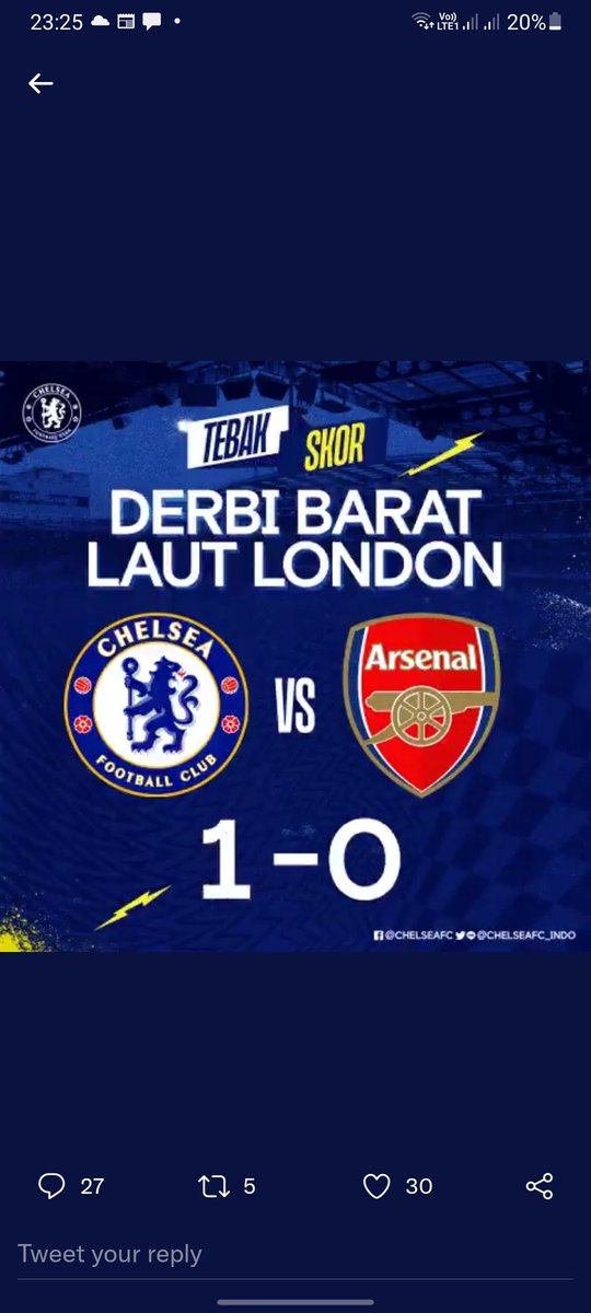 natanaelardy's tweet photo. @chelseafc_indo Gausah banyak" yg penting menang!! https://t.co/2WNtOmFUw7