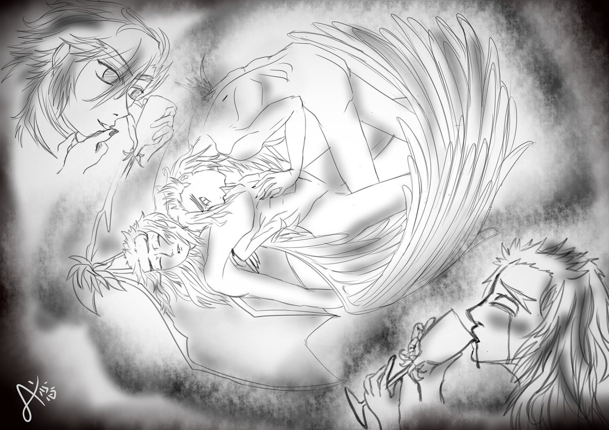 MaedaAlentina's tweet photo. I still don't have time for drawing but lemme post the finished one.
And @transkyojurou Ven, I just miss your dth or apf or KibuKyo fics🥺
Hope u come back soon♥️♥️♥️ here's some art of #童煉 #douren
- NSFW, 15+, angel-demon au https://t.co/j4o9voDzjJ