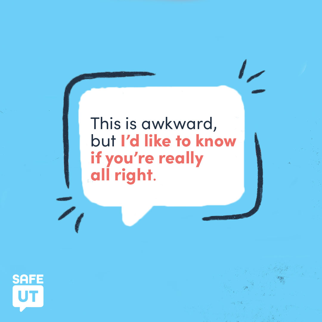 Safe_UT's tweet image. Friends talk to friends about mental health. As you continue to join us in prioritizing mental health this year, have you thought to check in with friends? If you&apos;re not sure how to start the conversation, visit Seize the Awkward for conversation starters. seizetheawkward.org