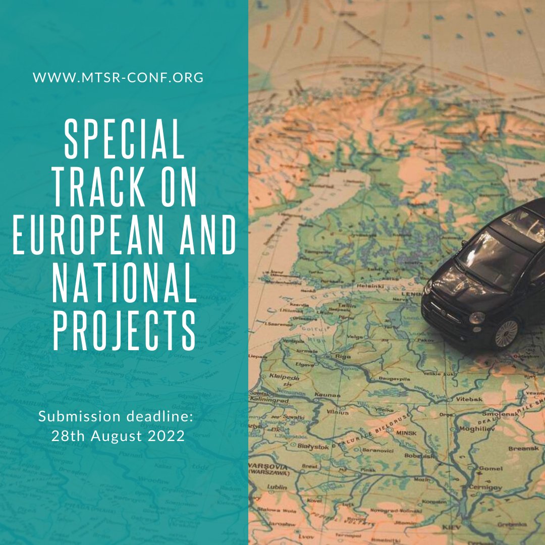 MTSR_group's tweet photo. ⚠️Call for Papers ⚠️

Special Track on #European and #National #Projects

⏳Submission dealine: 28th August 2022⏳

Find out more: https://t.co/fnNqaEqsQV

#MTSR #MTSR2022 #MTSRCommunity #MTSRConference https://t.co/wZzctRaP1C
