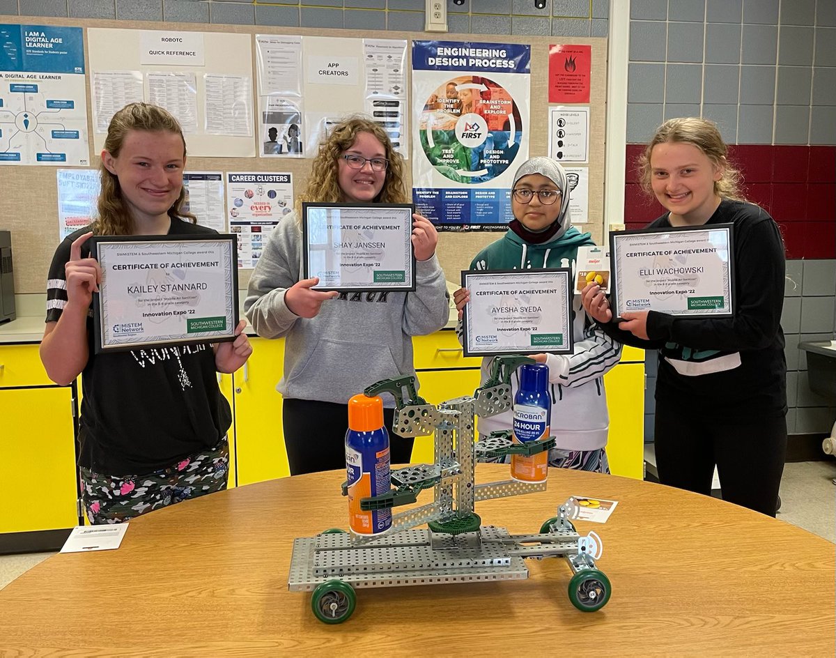 KRESAIS's tweet image. Congratulations to Parchment Middle School “Mobile Air Sanitizer” winners of the SW MiSTEM Innovation Expo 2022! #swmistem #mistem @ParchmentSchool #stemeducation