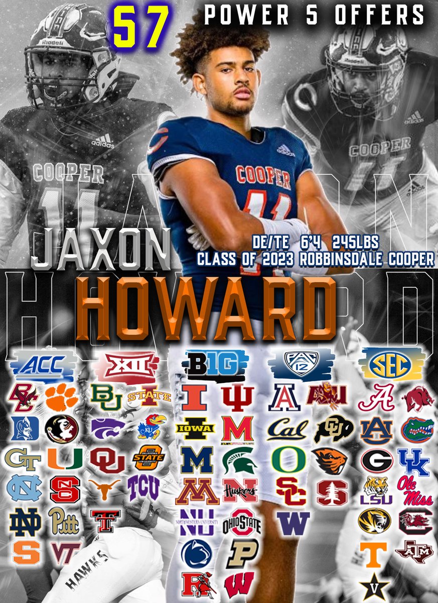 Proud of this young man.He Worked Tirelessly to be in this position to have 57 Power 5 offers.He is a Straight A student &amp; a LEADER in the building &amp; Community Currently playing Baseball/Track for the Hawks. He is close to making a decision. Proud Father #Hawkpride <a href="/cooperhawksfb/">Cooper Hawks FB</a>