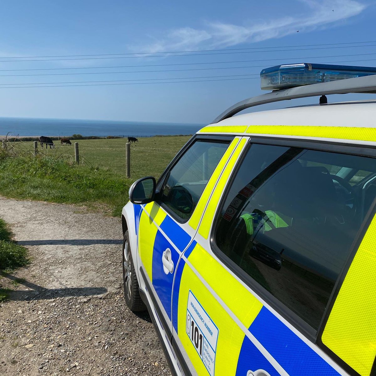 RuralCrimeTeam's tweet photo. Today officers headed to Weymouth.
This was following issues near to the SW Coast Path. Officers have been providing prevention advice to residents following livestock worrying in this area, we will continue our prevention patrols. 🐑
@WeyPortPolice #RuralCrime #PC1988 #PC1094 https://t.co/a33E3HowvV