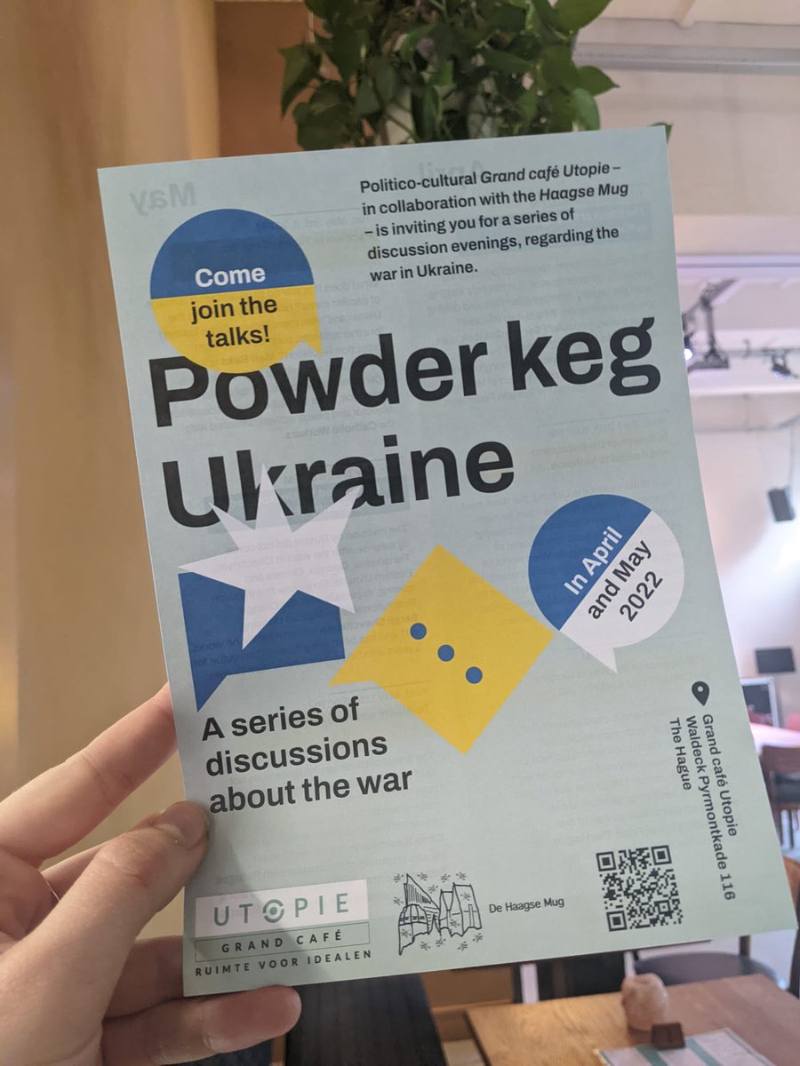 Vanavond om 20:00 in Utopie editie #2 met Wendela de Vries van <a href="/StopWapenhandel/">StopWapenhandel</a>
Op zoek naar de-escalatie en een einde aan geweld. Praat mee, denk mee, luister mee.#Oekraine